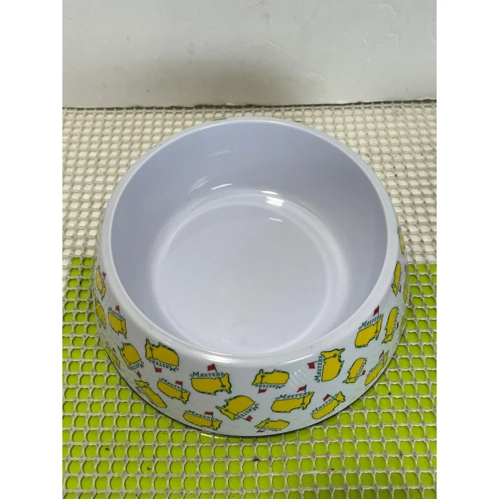 The Masters Tournament Pet Bowl Stainless Steel Melamine